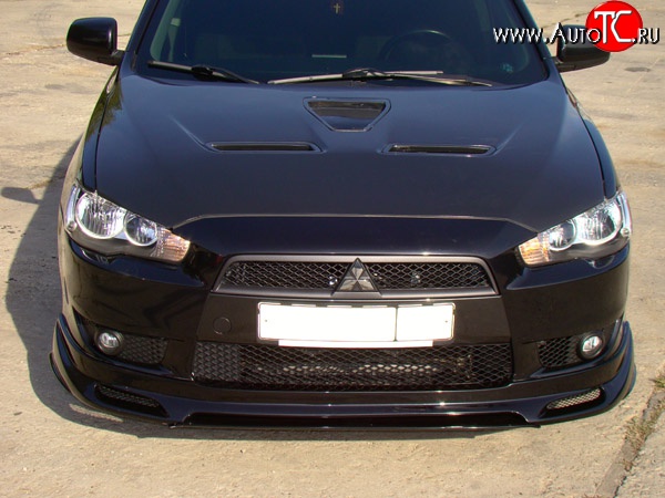 31 799 р. Пластиковый капот Evo  Mitsubishi Lancer  10 CY (2007-2017) седан дорестайлинг, хэтчбэк дорестайлинг, седан рестайлинг, хэтчбек 5 дв рестайлинг (Неокрашенный)  с доставкой в г. Пермь