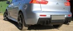 5 399 р. Накладка Evo на задний бампер  Mitsubishi Lancer  10 CY (2007-2017) седан дорестайлинг, седан рестайлинг (Неокрашенная)  с доставкой в г. Пермь. Увеличить фотографию 2