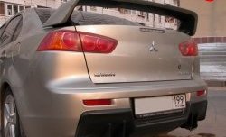 5 399 р. Накладка Evo на задний бампер  Mitsubishi Lancer  10 CY (2007-2017) седан дорестайлинг, седан рестайлинг (Неокрашенная)  с доставкой в г. Пермь. Увеличить фотографию 3