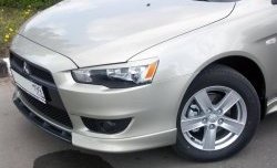 899 р. Вставка переднего бампера (зубатка) Evo Mitsubishi Lancer 10 CY седан дорестайлинг (2007-2010) (Неокрашенная)  с доставкой в г. Пермь. Увеличить фотографию 4