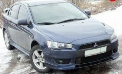 899 р. Вставка переднего бампера (зубатка) Evo Mitsubishi Lancer 10 CY седан дорестайлинг (2007-2010) (Неокрашенная)  с доставкой в г. Пермь. Увеличить фотографию 3