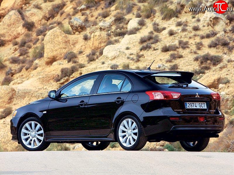 5 399 р. Верхний спойлер Sport 5D (хетчбек) Mitsubishi Lancer 10 CY хэтчбэк дорестайлинг (2007-2010) (Неокрашенный)  с доставкой в г. Пермь