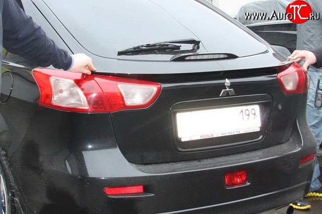 4 199 р. Лип спойлер Sport 5D (хетчбек)  Mitsubishi Lancer  10 CY (2007-2017) хэтчбэк дорестайлинг, хэтчбек 5 дв рестайлинг (Неокрашенный)  с доставкой в г. Пермь