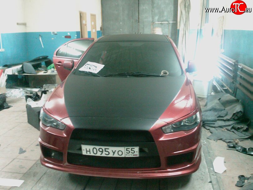 10 849 р. Передний бампер Sport Mitsubishi Lancer 10 CY хэтчбэк дорестайлинг (2007-2010) (Неокрашенный)  с доставкой в г. Пермь