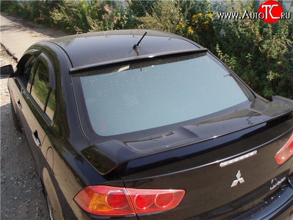 3 899 р. Козырёк на заднее лобовое стекло Sport Mitsubishi Lancer 10 CY седан рестайлинг (2011-2017) (Неокрашенный)  с доставкой в г. Пермь