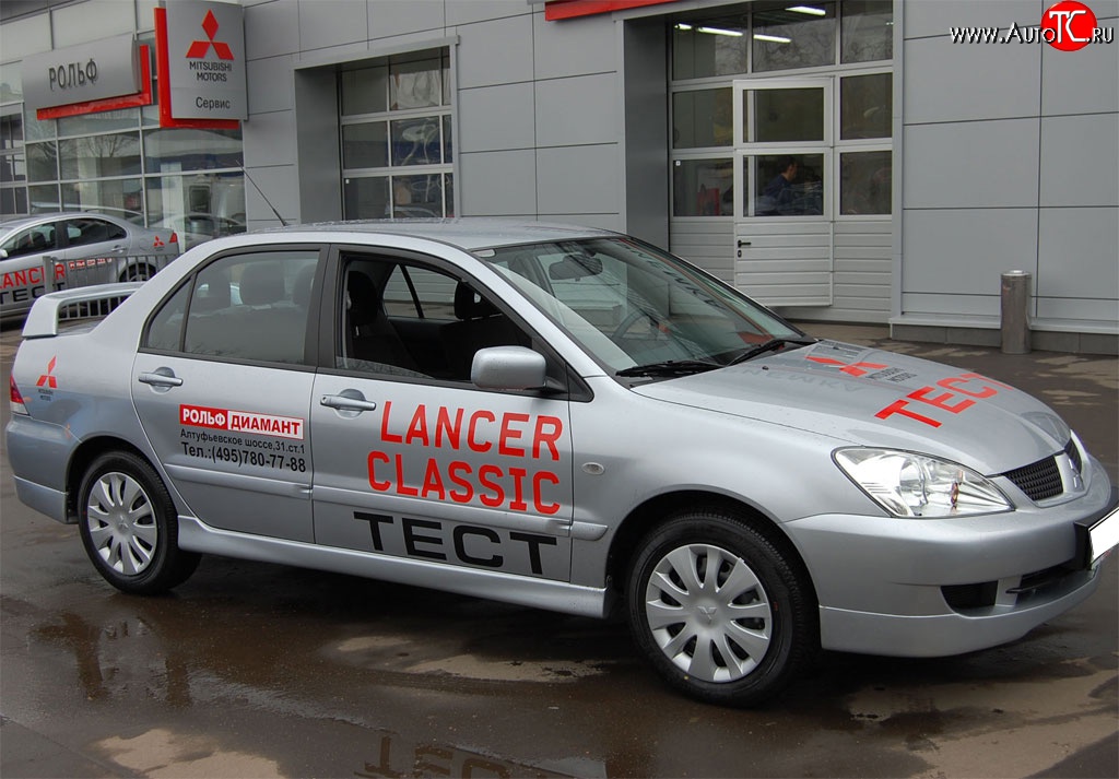 6 199 р. Пороги накладки GT Dynamics Mitsubishi Lancer 9 CS седан 1-ый рестайлинг (2003-2005) (Неокрашенные)  с доставкой в г. Пермь