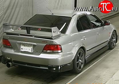 4 449 р. Накладки Super VR-4 на задний бампер автомобиля Mitsubishi Galant 8  дорестайлинг седан (1996-1998) (Неокрашенные)  с доставкой в г. Пермь