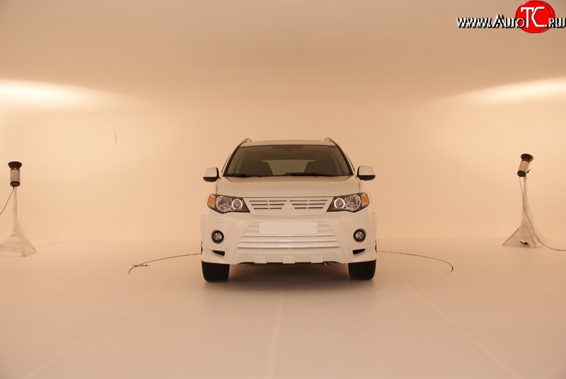 679 р. Радиаторная решётка Sport Mitsubishi Outlander XL (CW)  дорестайлинг (2005-2009) (Неокрашенная)  с доставкой в г. Пермь