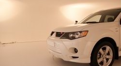 2 849 р. Накладка переднего бампера Sport Mitsubishi Outlander XL (CW)  дорестайлинг (2005-2009) (Неокрашенная)  с доставкой в г. Пермь. Увеличить фотографию 2