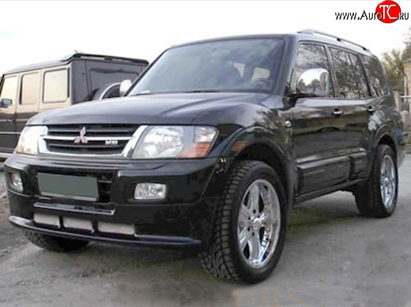 10 599 р. Накладка переднего бампера Rally Mitsubishi Pajero 3 V70 дорестайлинг (1999-2003) (Неокрашенная)  с доставкой в г. Пермь