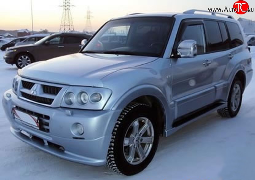 10 599 р. Накладка переднего бампера Sport Mitsubishi Pajero 3 V70 дорестайлинг (1999-2003) (Неокрашенная)  с доставкой в г. Пермь