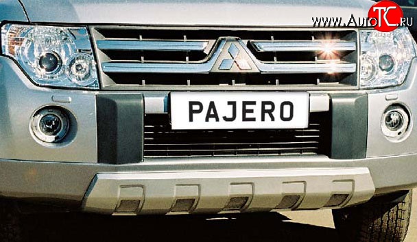 10 499 р. Накладка переднего бампера GT Dynamics Mitsubishi Pajero 4 V80 дорестайлинг (2006-2011) (Дорестайлинг, Неокрашенная)  с доставкой в г. Пермь