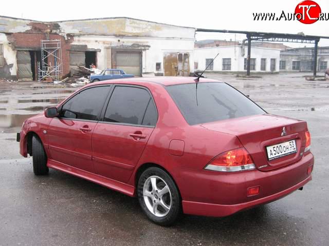 4 049 р. Накладка заднего бампера на Mitsubishi Lancer 9 CS седан 1-ый рестайлинг (2003-2005)  с доставкой в г. Пермь