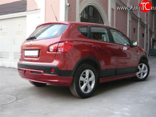 5 199 р. Накладка заднего бампера Городская Легенда Nissan Qashqai 1 J10 рестайлинг (2010-2013) (Неокрашенная)  с доставкой в г. Пермь