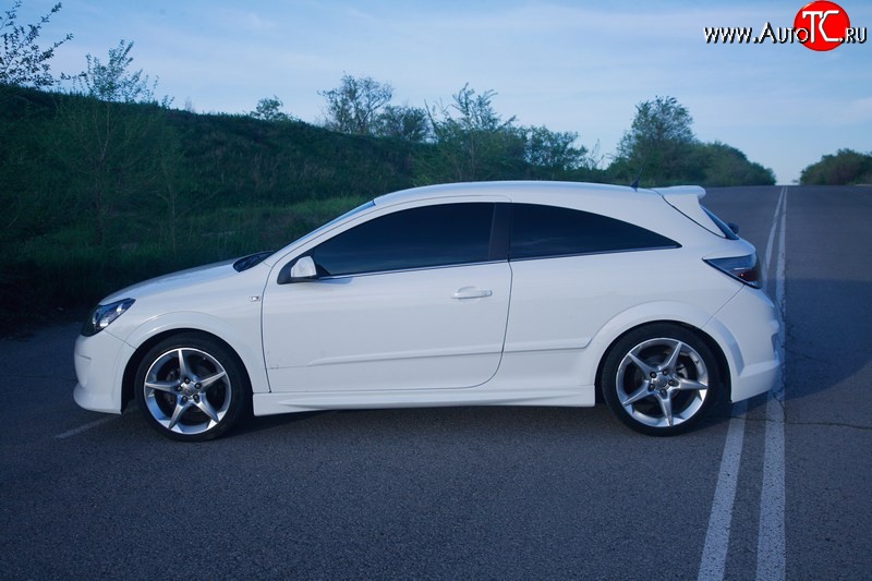 4 599 р. Пороги накладки DM-Style Opel Astra H GTC хэтчбек 3 дв. дорестайлинг (2004-2006) (Неокрашенные)  с доставкой в г. Пермь