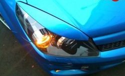 1 149 р. Реснички Sport на фары Opel Astra H универсал рестайлинг (2007-2015) (Неокрашенные)  с доставкой в г. Пермь. Увеличить фотографию 2