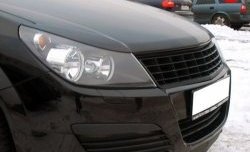 1 149 р. Реснички Sport на фары Opel Astra H универсал рестайлинг (2007-2015) (Неокрашенные)  с доставкой в г. Пермь. Увеличить фотографию 3