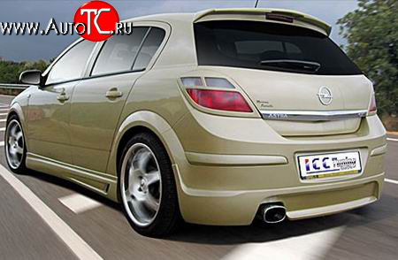 7 349 р. Спойлер ICC на Opel Astra H хэтчбек 5дв дорестайлинг (2004-2007) (Неокрашенный)  с доставкой в г. Пермь