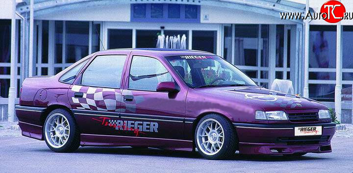 4 999 р. Накладка переднего бампера Rieger Opel Vectra A седан дорестайлинг (1988-1992)  с доставкой в г. Пермь