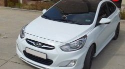 3 399 р. Накладка CT на передний бампер Hyundai Solaris RBr седан дорестайлинг (2010-2014) (Неокрашенная)  с доставкой в г. Пермь. Увеличить фотографию 2