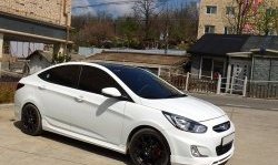 3 399 р. Накладка CT на передний бампер Hyundai Solaris RBr седан дорестайлинг (2010-2014) (Неокрашенная)  с доставкой в г. Пермь. Увеличить фотографию 5