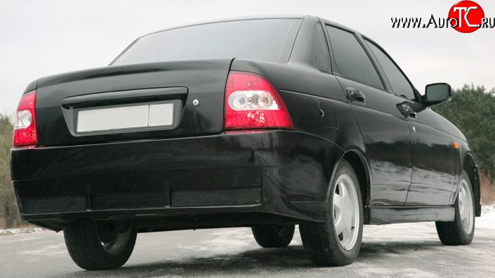 4 399 р. Задний бампер Снайпер (  Лада Приора  2170 (2007-2014) седан дорестайлинг (Неокрашенный)  с доставкой в г. Пермь