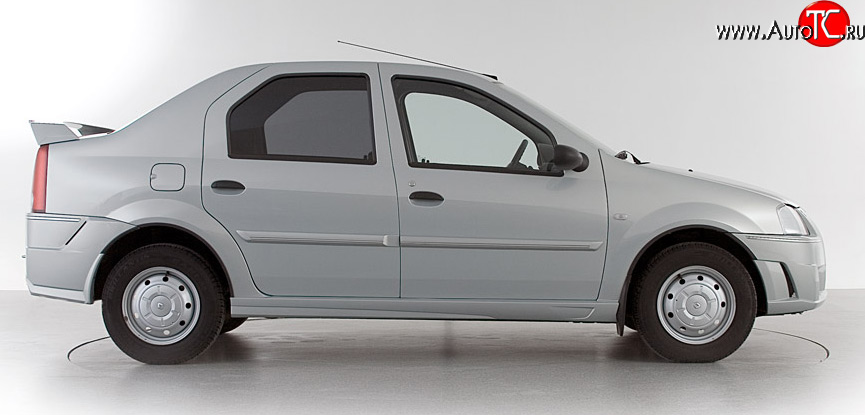 1 549 р. Пороги накладки Классик 2 Renault Logan 1 дорестайлинг (2004-2010) (Неокрашенные)  с доставкой в г. Пермь
