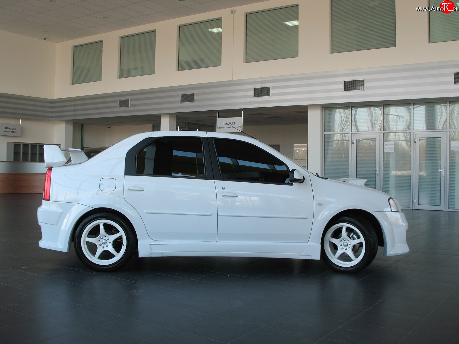 4 699 р. Пороги накладки Power DM  Renault Logan  1 (2004-2010) дорестайлинг (Неокрашенные)  с доставкой в г. Пермь