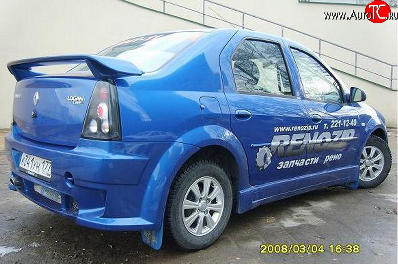 6 499 р. Низкий спойлер Power DM Renault Logan 1 дорестайлинг (2004-2010) (Неокрашенный)  с доставкой в г. Пермь