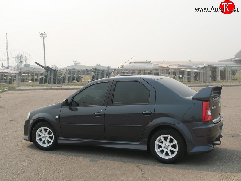 4 699 р. Пороги накладки Power DM 2  Renault Logan  1 (2010-2016) рестайлинг (Неокрашенные)  с доставкой в г. Пермь
