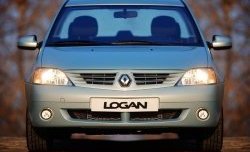 2 999 р. Передний бампер SAT Renault Logan 1 дорестайлинг (2004-2010) (Неокрашенный)  с доставкой в г. Пермь. Увеличить фотографию 2