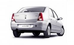 10 949 р. Задний бампер SAT  Renault Logan  1 (2004-2010) дорестайлинг (Неокрашенный)  с доставкой в г. Пермь. Увеличить фотографию 2