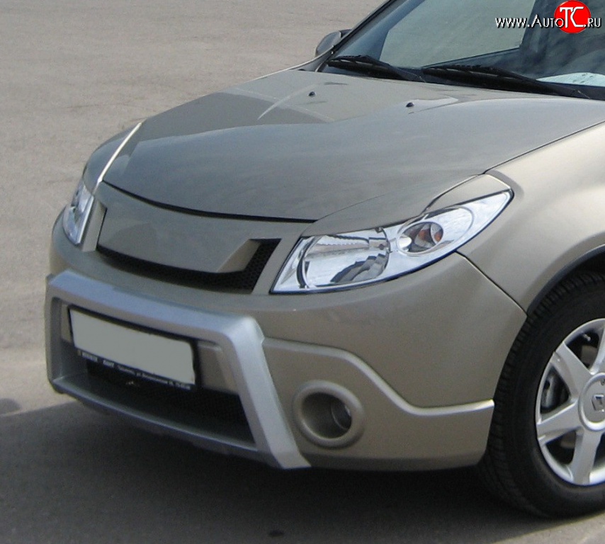 1 849 р. Реснички Kart RS Renault Sandero (BS) (2009-2014) (Неокрашенные)  с доставкой в г. Пермь