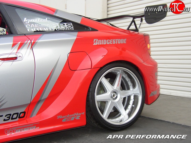 4 449 р. Комплект пластиковых накладок K1 Style wide body на задние крылья автомобиля Toyota Celica T230 (1999-2006)  с доставкой в г. Пермь