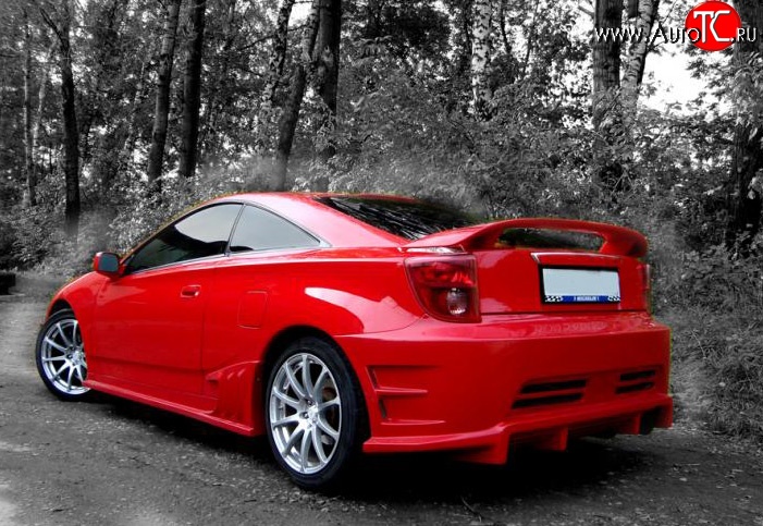 8 899 р. Задний бампер Dark Weber Toyota Celica T230 (1999-2006) (стеклопластик жёсткий, Неокрашенный)  с доставкой в г. Пермь