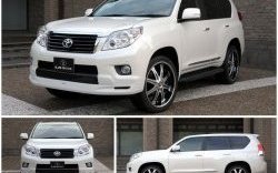 7 599 р. Накладка LX Mode на передний бампер Toyota Land Cruiser Prado J150 дорестайлинг (2009-2013) (Неокрашенная)  с доставкой в г. Пермь. Увеличить фотографию 2