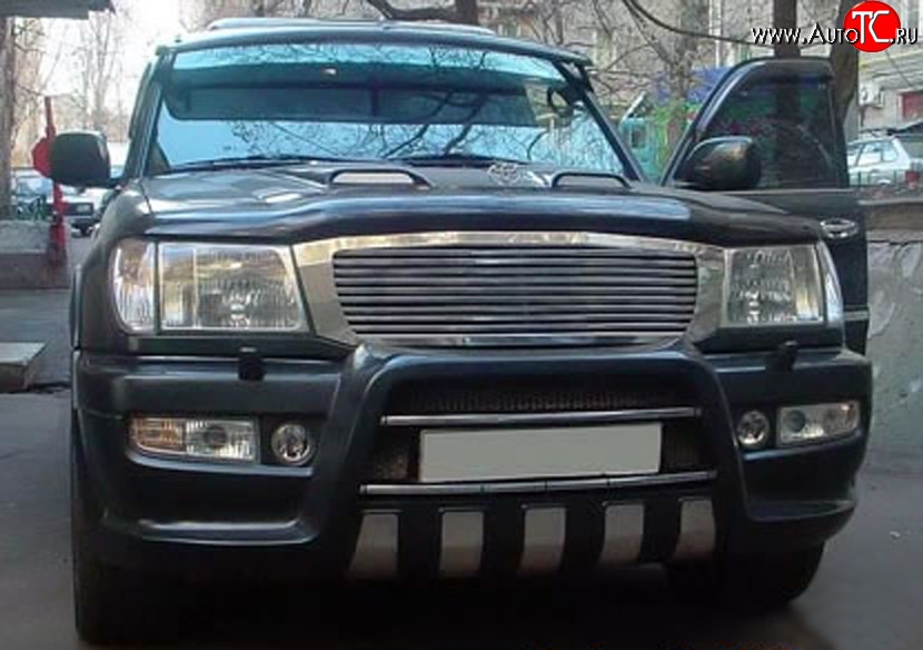 18 449 р. Передний бампер DAKAR Toyota Land Cruiser 100 дорестайлинг (1998-2002) (Неокрашенный)  с доставкой в г. Пермь