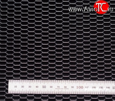 539 р. Алюминиевая полированная сетка Шестигранник Mazda CX-9 TB дорестайлинг (2007-2009) (100х25 см)  с доставкой в г. Пермь