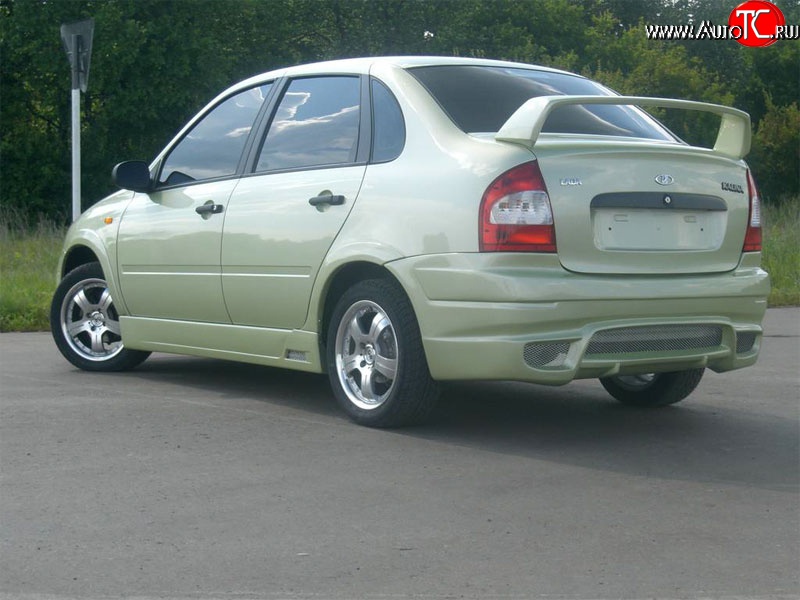 7 799 р. Задний бампер SSR  Лада Калина  1118 (2004-2013) седан (Без сетки, Неокрашенный)  с доставкой в г. Пермь