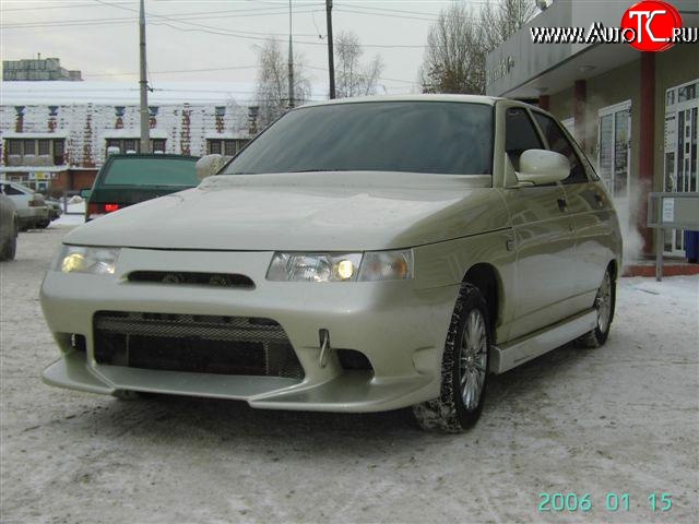 5 699 р. Передний бампер Лукойл Спорт Лада 2111 универсал (1998-2009) (Неокрашенный)  с доставкой в г. Пермь