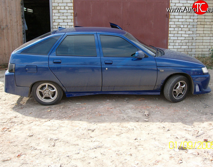 1 299 р. Пороги накладки M-VRS Лада 2110 седан (1995-2007) (Неокрашенные)  с доставкой в г. Пермь