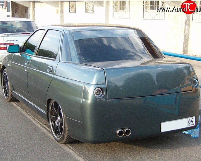 3 749 р. Задний бампер Я-робот M-VRS Лада 2110 седан (1995-2007) (Неокрашенный)  с доставкой в г. Пермь