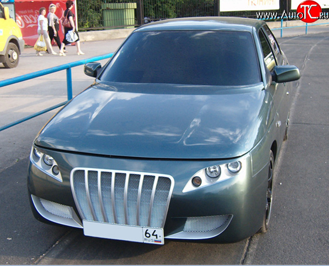4 299 р. Передний бампер Я-робот M-VRS Лада 2111 универсал (1998-2009) (Неокрашенный)  с доставкой в г. Пермь