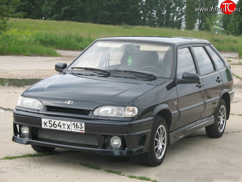 7 799 р. Передний бампер DM Лада 2114 (2001-2014) (Без сетки, Неокрашенный)  с доставкой в г. Пермь