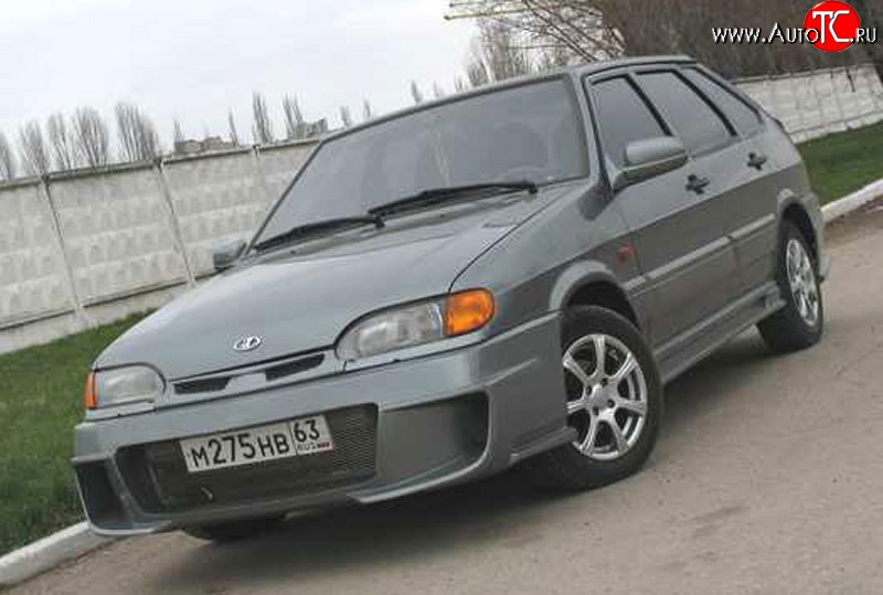 7 799 р. Передний бампер Solo-DM Лада 2114 (2001-2014) (Без сетки, Неокрашенный)  с доставкой в г. Пермь
