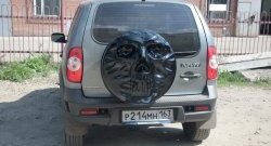 3 899 р. Чехол запасного колеса Трофей Снайпера Chevrolet Niva 2123 дорестайлинг (2002-2008) (Неокрашенный)  с доставкой в г. Пермь. Увеличить фотографию 10