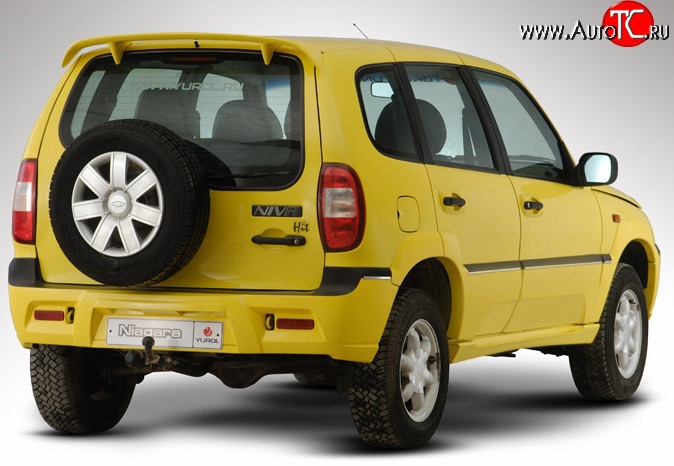 5 799 р. Задний бампер Ниагара Chevrolet Niva 2123 дорестайлинг (2002-2008) (Неокрашенный)  с доставкой в г. Пермь