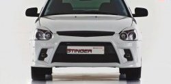 5 099 р. Передний бампер Stinger Лада Приора 2172 хэтчбек дорестайлинг (2008-2014) (Неокрашенный)  с доставкой в г. Пермь. Увеличить фотографию 7