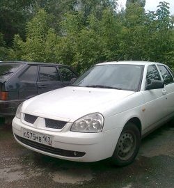 749 р. Решётка радиатора Car.t MMC Style Лада Приора 2170 седан дорестайлинг (2007-2014) (Неокрашенная)  с доставкой в г. Пермь. Увеличить фотографию 2