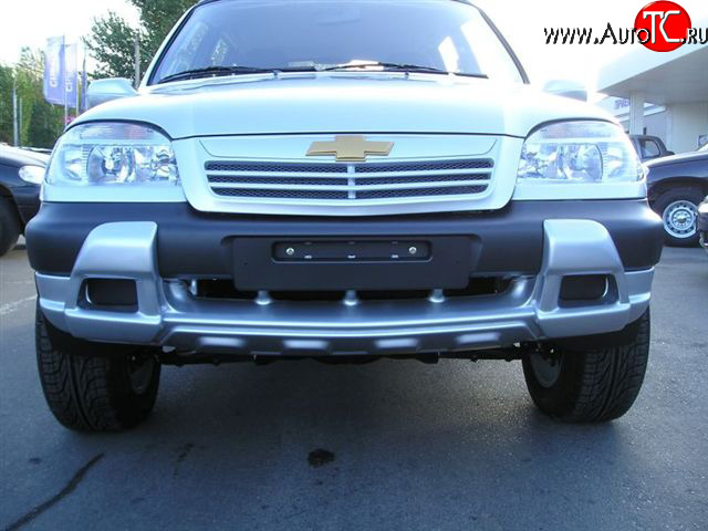1 099 р. Накладка переднего бампера Трофи Chevrolet Niva 2123 дорестайлинг (2002-2008) (Неокрашенная)  с доставкой в г. Пермь